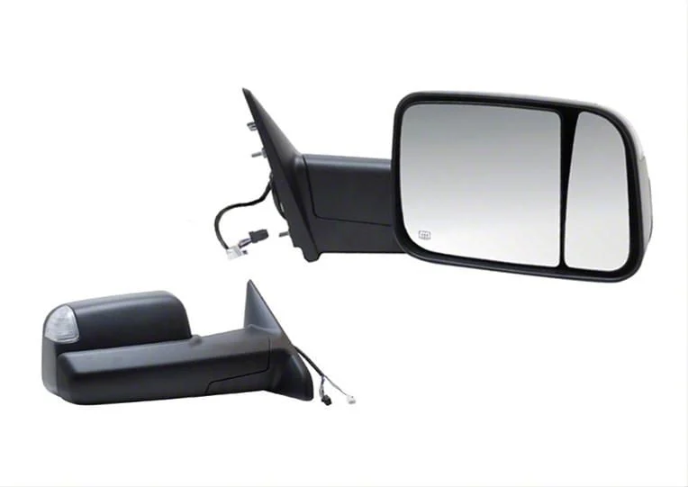 OEM Style Extendable Powered Towing Mirrors with Turn Signal; Driver and Passenger Side (09-12 RAM 3500)