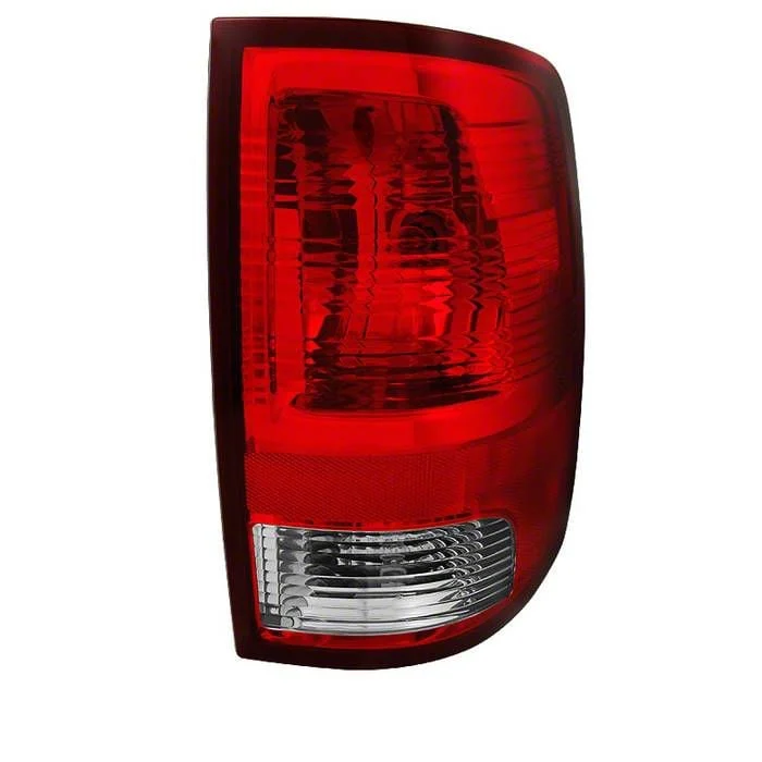 OEM Style Tail Light; Chrome Housing; Red/Clear Lens; Passenger Side (10-18 RAM 3500 w/ Factory Halogen Tail Lights)