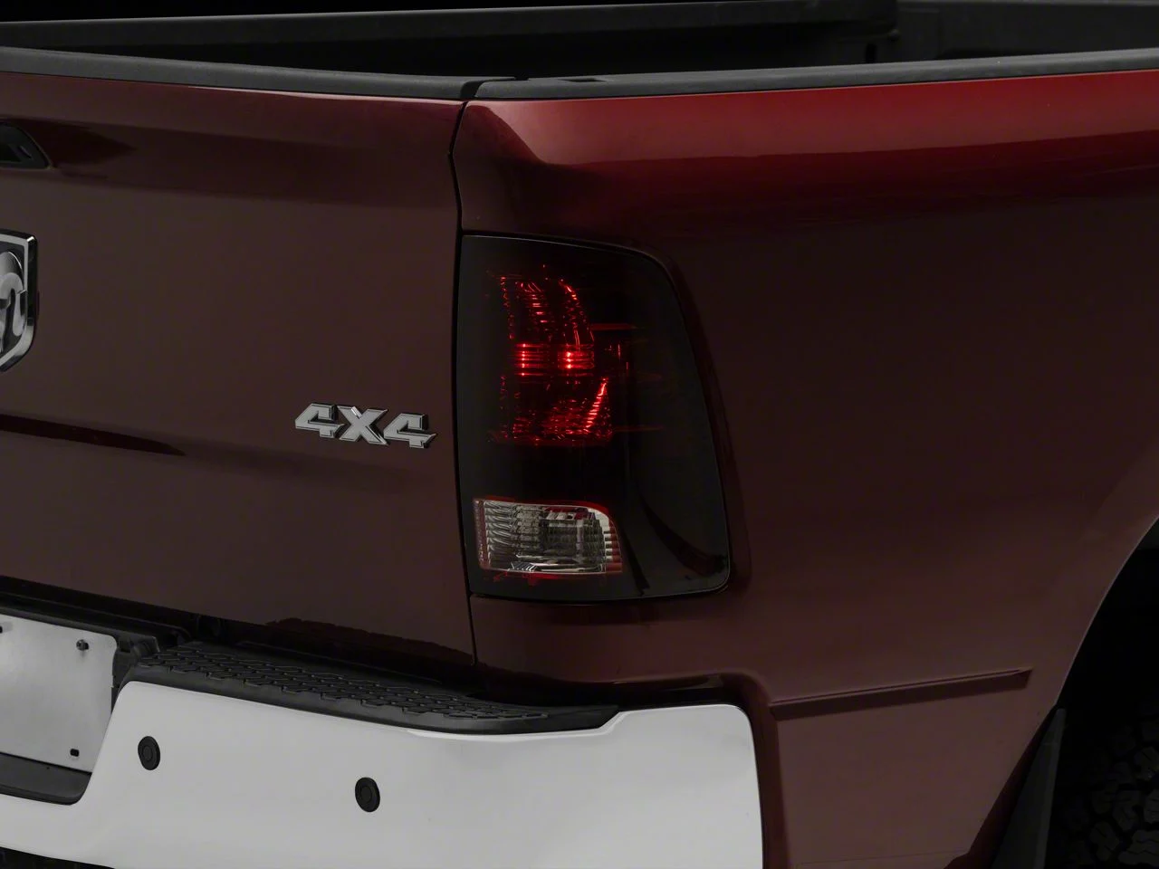 OEM Style Tail Lights; Chrome Housing; Red Smoked Lens (10-18 RAM 3500 w/ Factory Halogen Tail Lights)