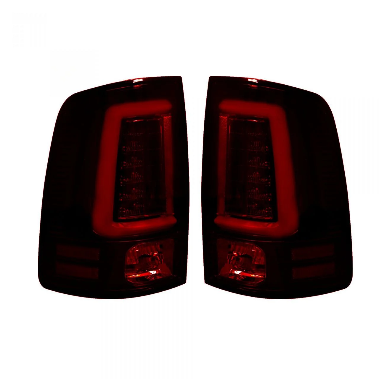 OLED Tail Lights; Chrome Housing; Red Lens (13-18 RAM 3500 w/ Factory LED Tail Lights)