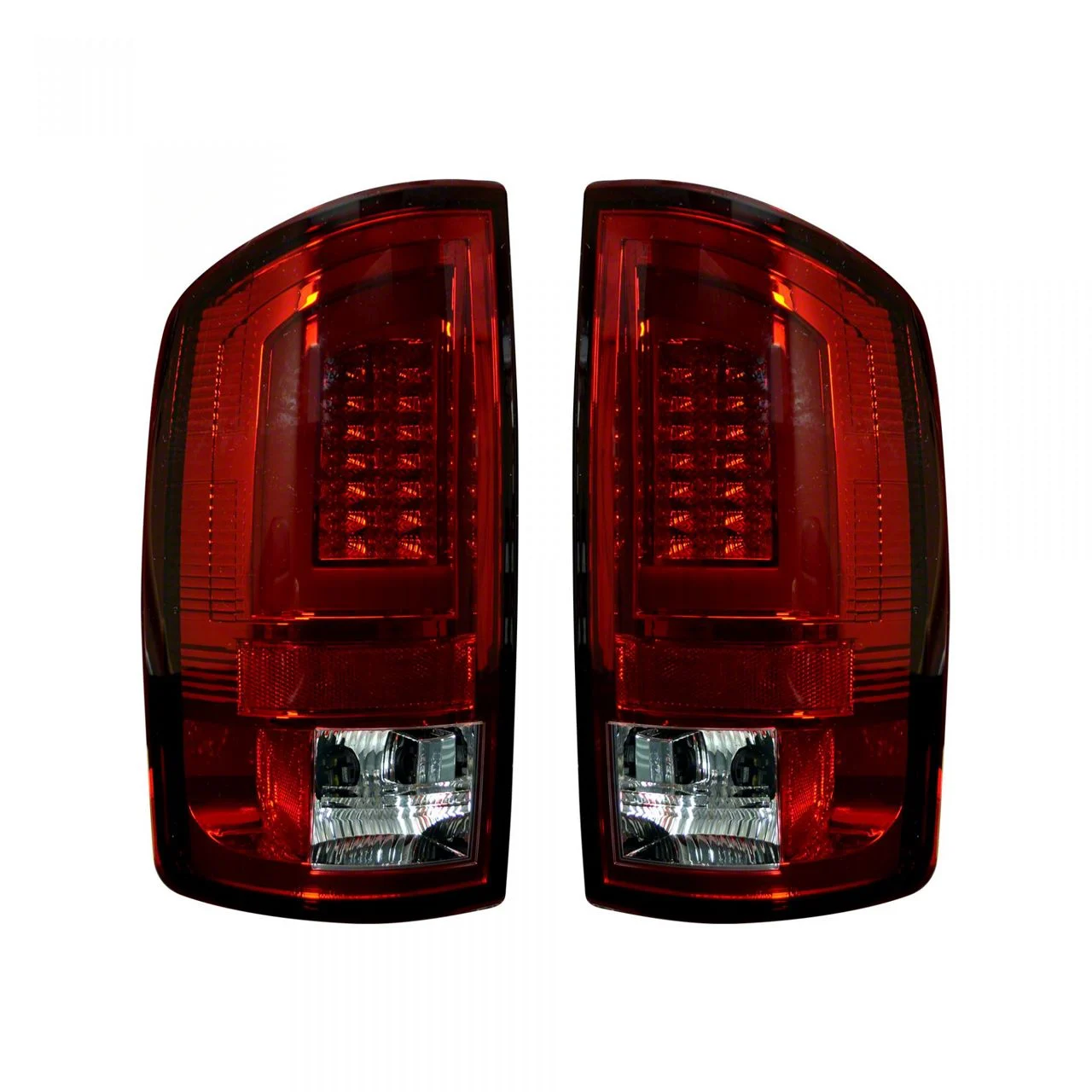 OLED Tail Lights; Chrome Housing; Red Lens (03-06 RAM 3500)