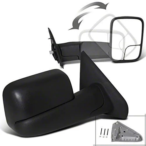 Powered Heated Towing Mirrors; Black (03-09 RAM 3500)