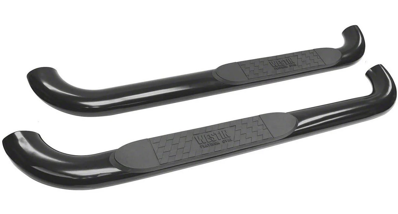 Westin Platinum 4-Inch Oval Side Step Bars; Black (03-09 RAM 3500 Regular Cab)