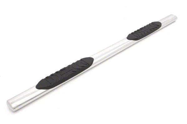 5-Inch Oval Straight Nerf Side Step Bars; Polished Stainless (10-26 RAM 3500 Regular Cab)