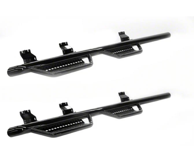 Ranch Hand Legend Series 4-Step Wheel to Wheel Side Step Bars; Gloss Black (10-18 RAM 2500 Mega Cab)