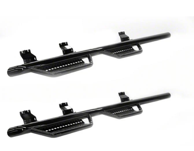 Ranch Hand Legend Series 4-Step Wheel to Wheel Side Step Bars; Gloss Black (07-14 Silverado 2500 HD Crew Cab w/ 6.50-Foot Standard Box)