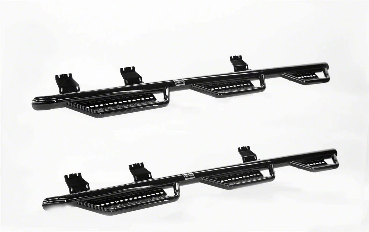 Ranch Hand Legend Series 6-Step Wheel to Wheel Side Step Bars; Gloss Black (17-19 6.6L Duramax Silverado 2500 HD Crew Cab w/ 8-Foot Long Box)