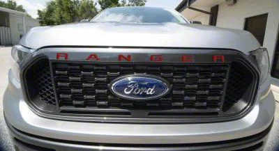 Front Grille Insert Letters; Gloss Red (19-23 Ranger)
