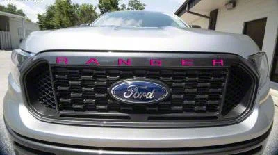 Front Grille Insert Letters; Hot Pink (19-23 Ranger)
