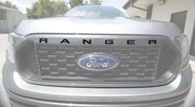 Front Grille Insert Letters; Matte Black (19-23 Ranger)
