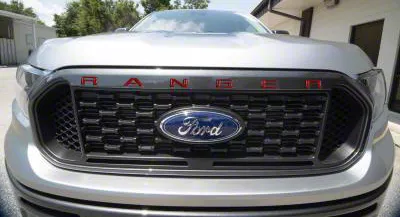 Front Grille Insert Letters; Matte Red (19-23 Ranger)
