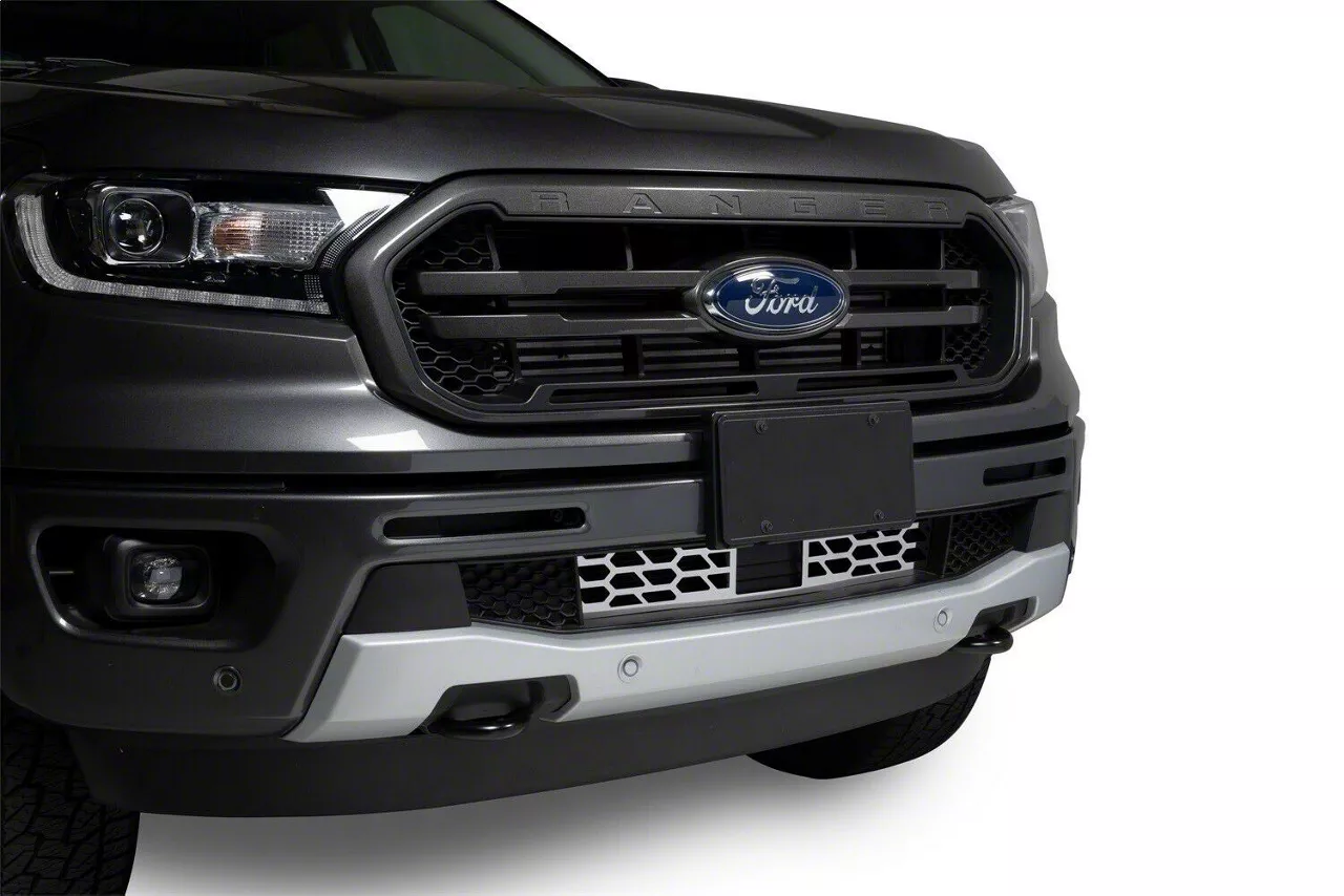 Putco Hex Shield Lower Bumper Grille Insert; Polished (19-23 Ranger w/ Adaptive Cruise Control)