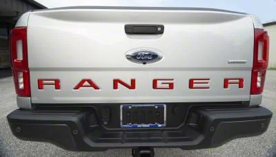 Tailgate Insert Letters; Gloss Red (19-23 Ranger)