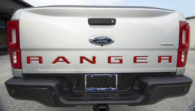 Tailgate Insert Letters; Matte Red (19-23 Ranger)