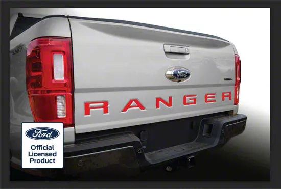 Tailgate Insert Letters; Red (19-23 Ranger)