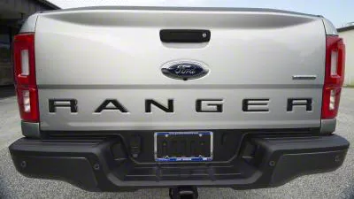 Tailgate Insert Letters; Reflective Matte Black (19-23 Ranger)