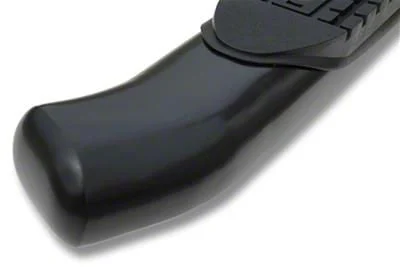 Raptor Series 4-Inch OE Style Curved Oval Side Step Bars; Black (17-26 F-350 Super Duty Regular Cab)