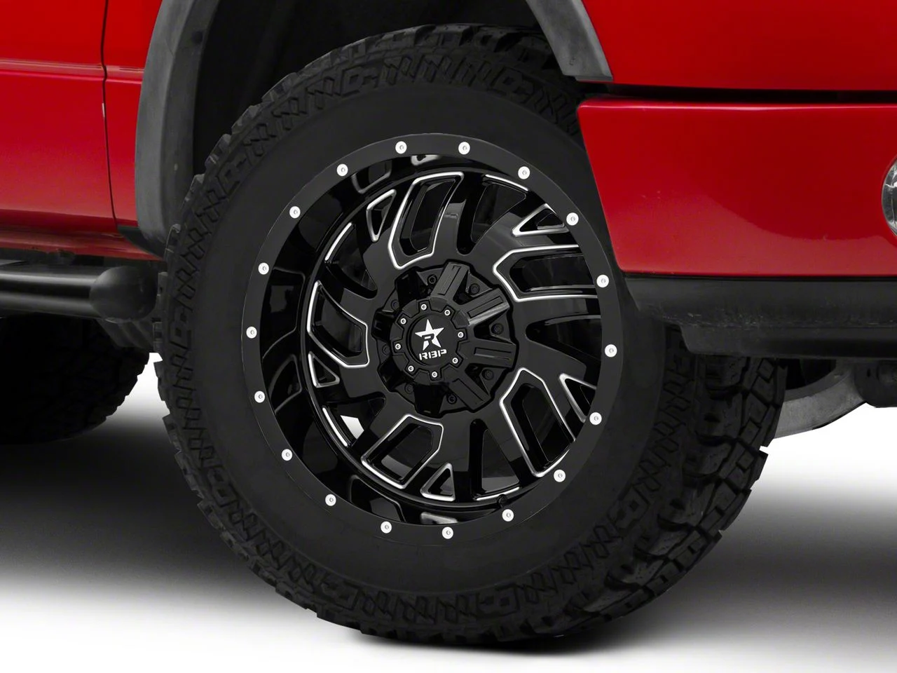 RBP 65R Glock Gloss Black with Machined Grooves 6-Lug Wheel; 20x10; 10mm Offset (04-08 F-150)