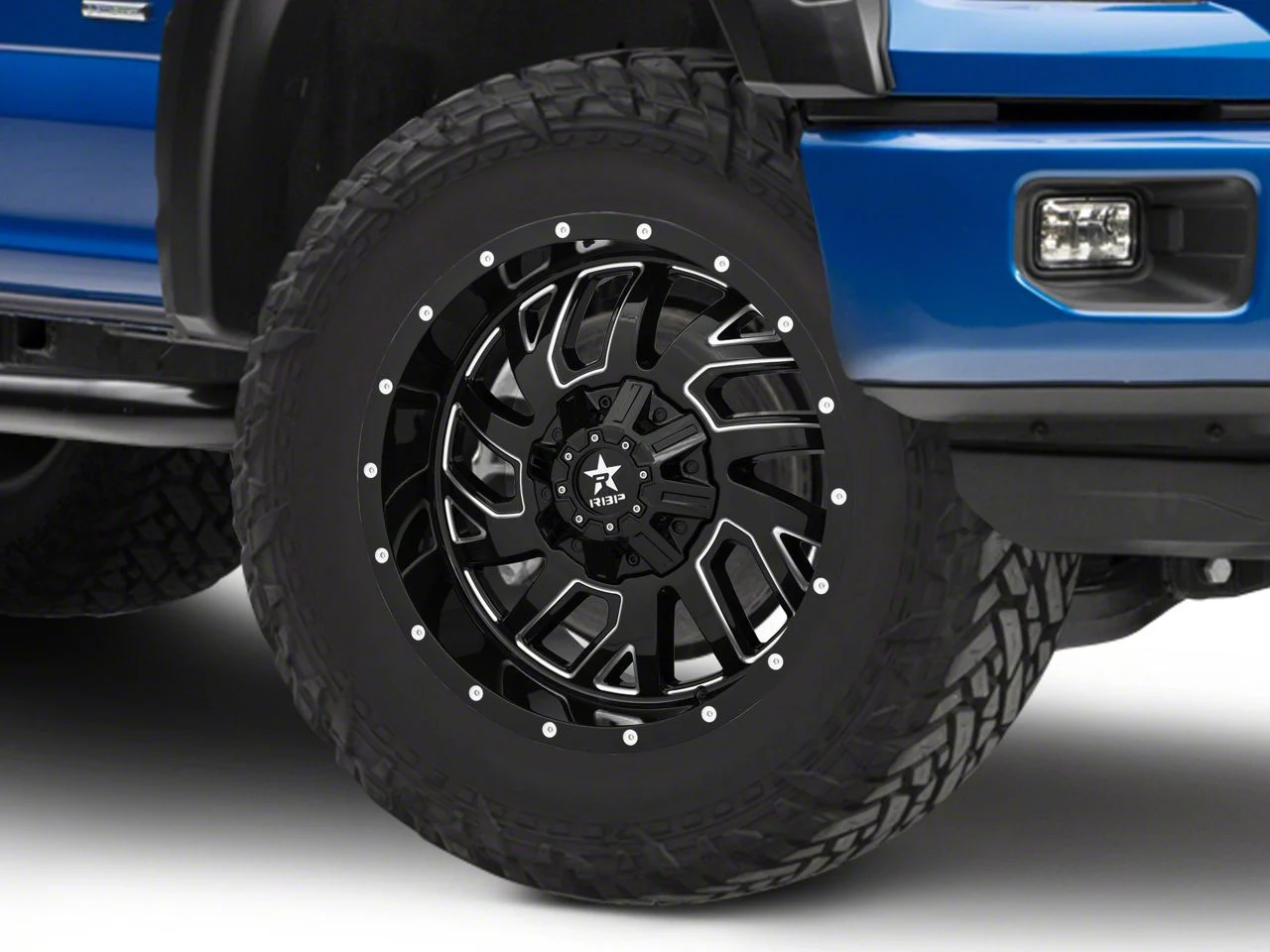 RBP 65R Glock Gloss Black with Machined Grooves 6-Lug Wheel; 20x10; 10mm Offset (15-20 F-150)