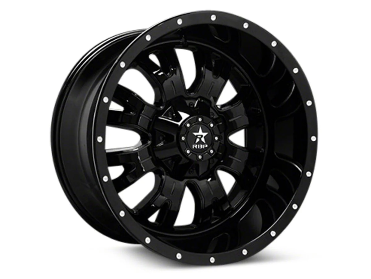 RBP 89R Assassin Gloss Black Machined 6-Lug Wheel; 18x9; 0mm Offset (15-20 F-150)
