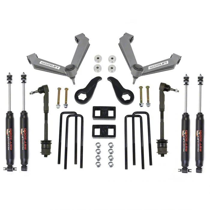 ReadyLIFT 3.50-Inch Front / 1-Inch Rear Xtreme-Duty Fabricated A-Arm Arm SST Suspension Lift Kit with SST3000 Shocks (11-19 Sierra 2500 HD)