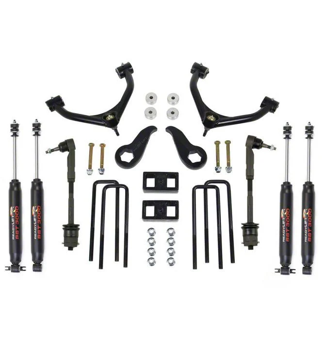 ReadyLIFT 3.50-Inch Front / 2-Inch Rear Tubular Arm SST Suspension Lift Kit with SST3000 Shocks (11-19 Silverado 3500 HD)