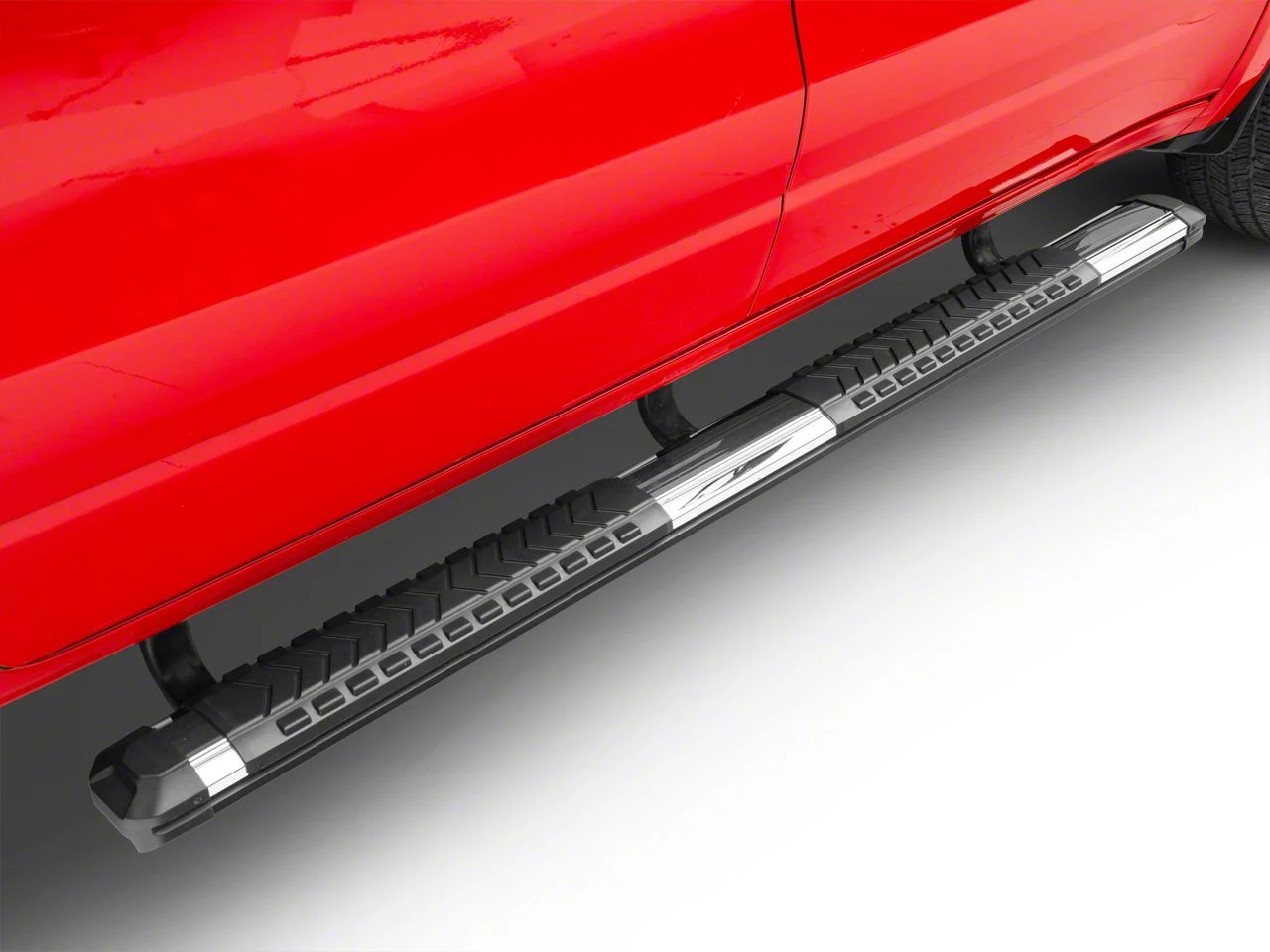 Barricade Saber 5-Inch Aluminum Side Step Bars; Stainless Cover Plates (19-26 RAM 1500 Quad Cab)