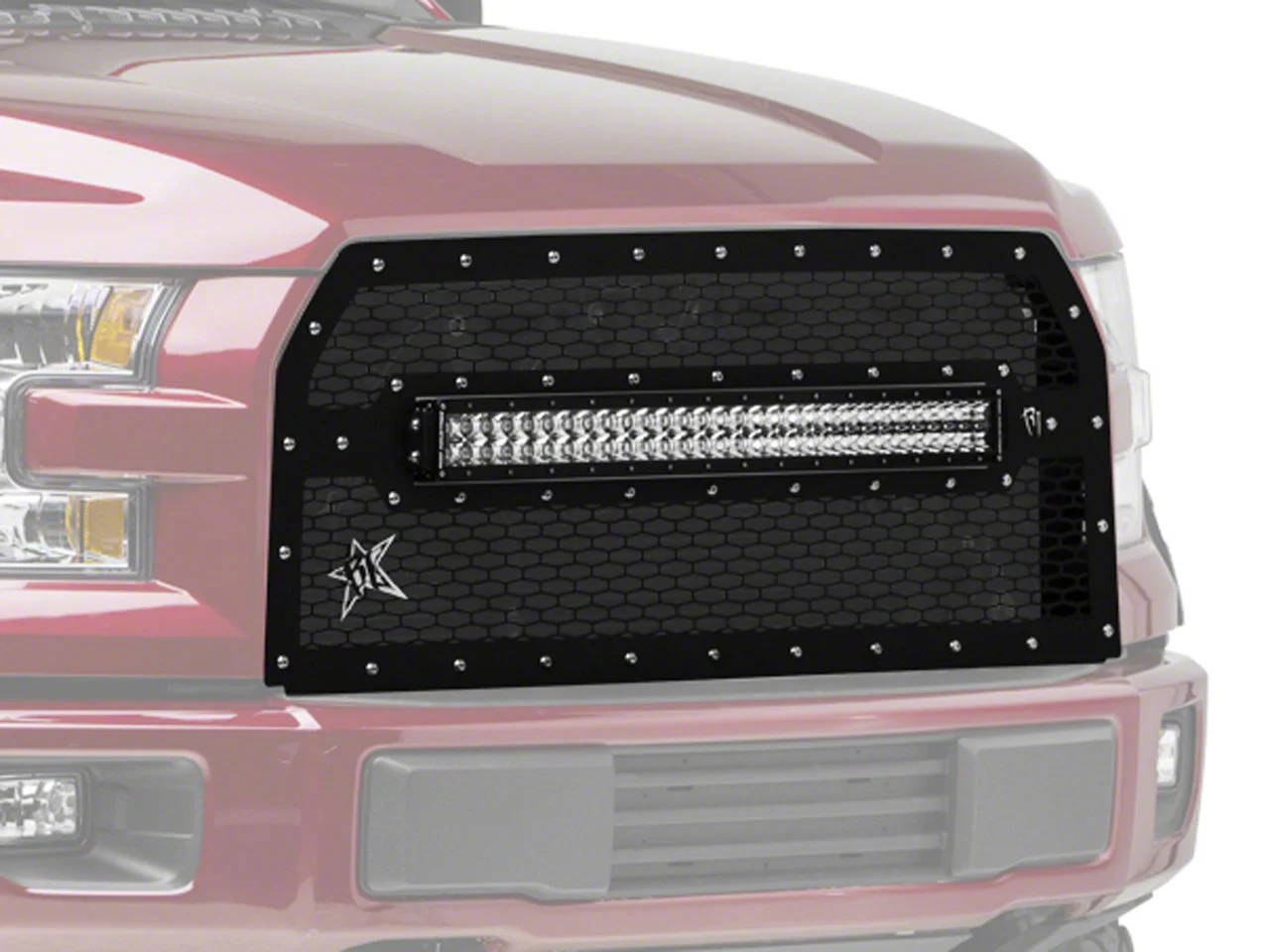 Rigid Industries Upper Replacement Grille with 30-Inch RDS LED Light Bar (15-17 F-150, Excluding Raptor)