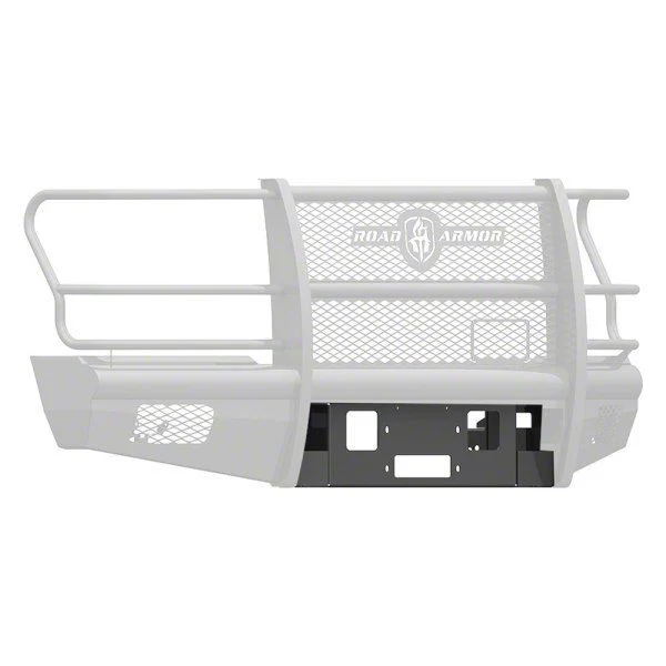 Road Armor Winch Plate for Vaquero Front Bumper; Textured Black (17-22 F-350 Super Duty)