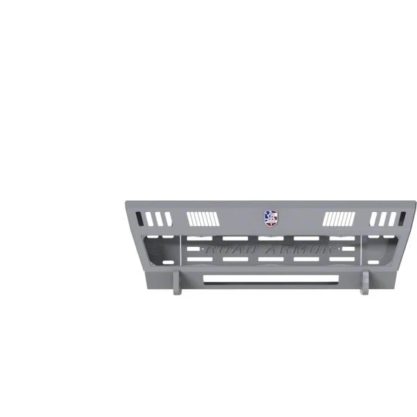 Road Armor iDentity Beauty Ring Front Bumper with Double Cube Light Pods; Raw Steel (19-26 RAM 2500)