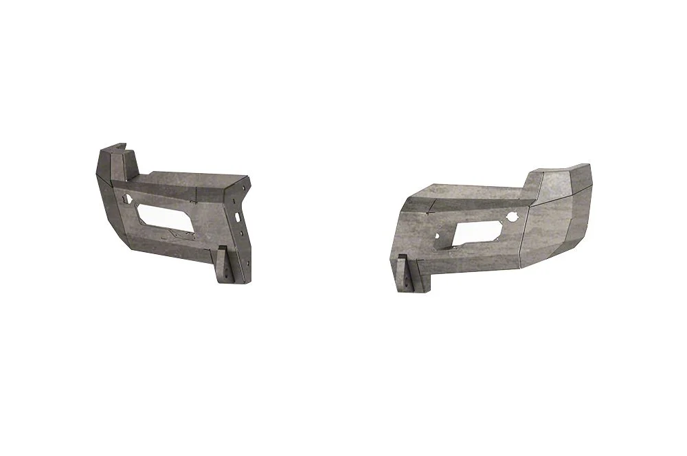 Road Armor iDentity Rear Bumper Shackle End Pods; Raw Steel (10-18 RAM 2500)