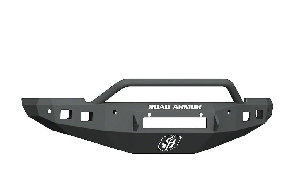 Road Armor Stealth Non-Winch Front Bumper with Pre-Runner Guard; Pre-Drilled for Front Parking Sensors; Textured Black (16-18 RAM 2500)