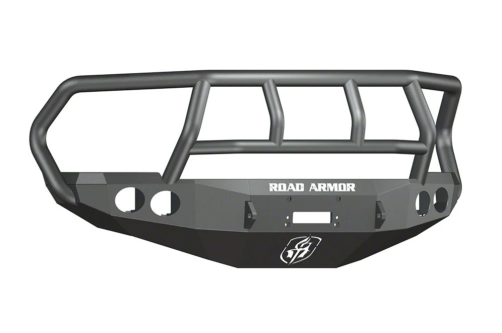 Road Armor Stealth Winch Front Bumper with Titan II Guard; Textured Black (10-18 RAM 2500)