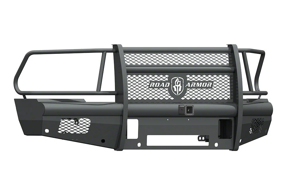 Road Armor Vaquero Non-Winch Front Bumper with Full Guard and 2-Inch Receiver Hitch; Textured Black (10-18 RAM 2500)