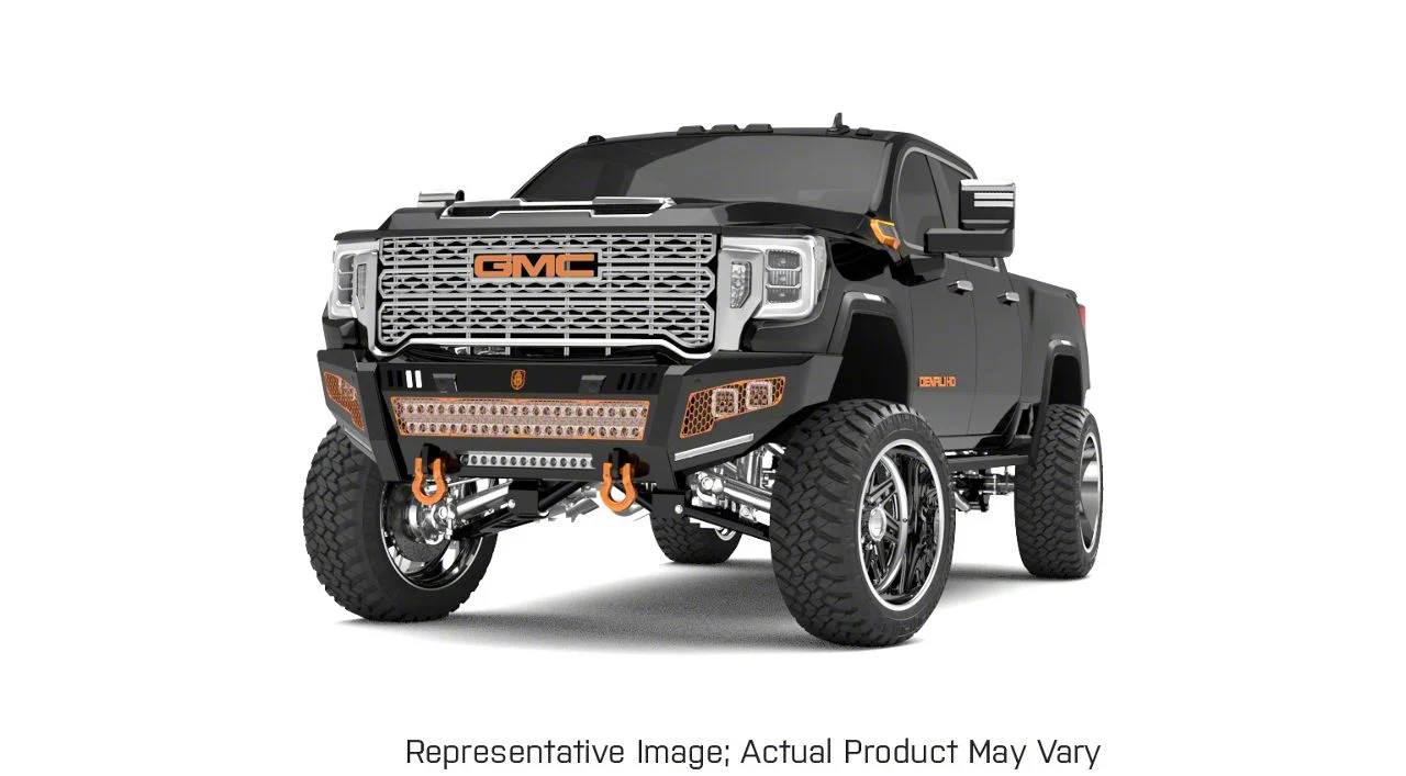 Road Armor iDentity Hyve Mesh Front Bumper with Shackles, Double Cube Light Pods; Raw Steel (19-26 RAM 3500)