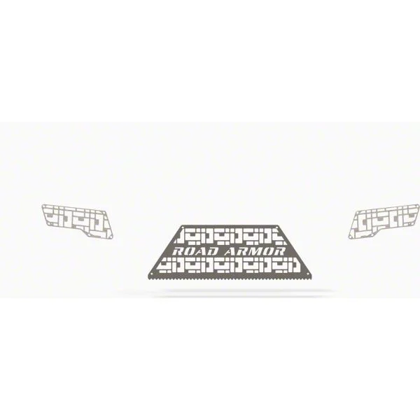 Road Armor iDentity Hyve Mesh Rear Bumper with Non-Shackle End Pods and Accent Lights; Raw Steel (19-26 RAM 3500)