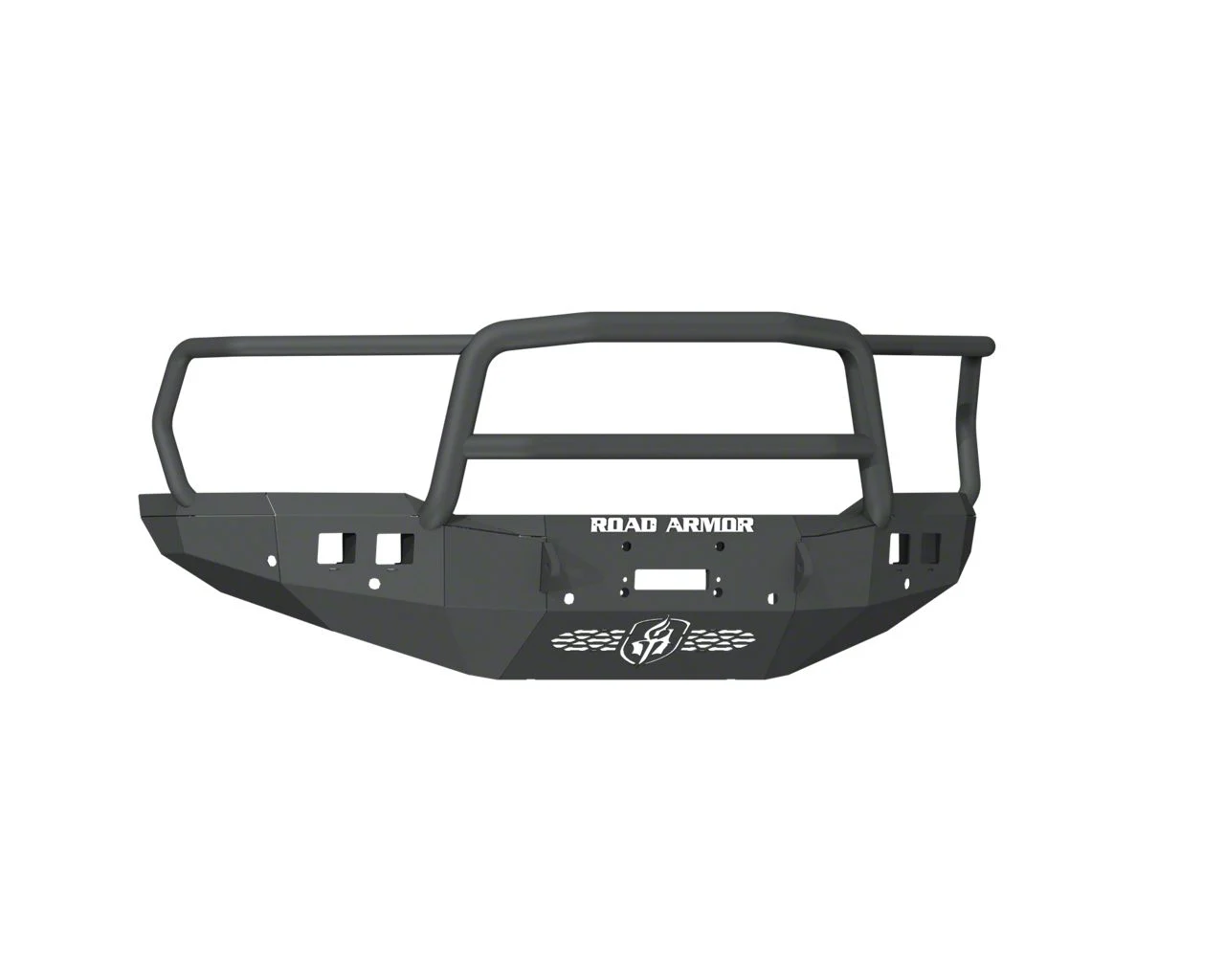 Road Armor Stealth Wide Fender Flare Winch Front Bumper with Lonestar Guard; Textured Black (19-26 RAM 3500)