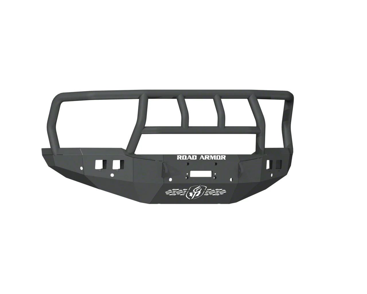 Road Armor Stealth Wide Fender Flare Winch Front Bumper with Titan II Guard; Textured Black (19-26 RAM 3500)