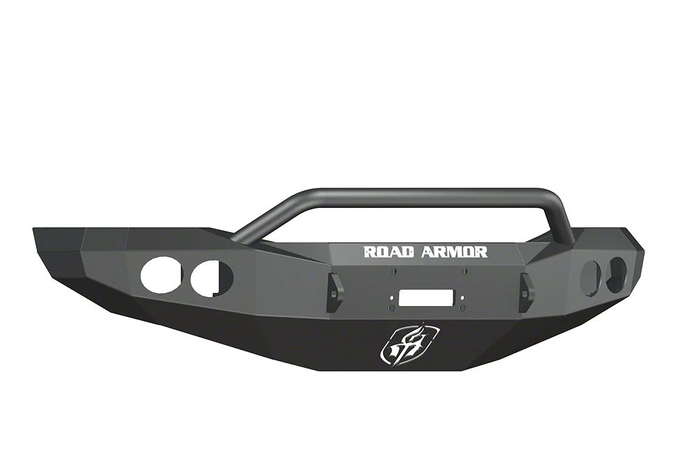 Road Armor Stealth Winch Front Bumper with Pre-Runner Guard; Textured Black (06-09 RAM 3500)