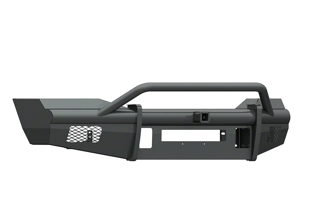 Road Armor Vaquero Non-Winch Front Bumper with Pre-Runner Guard and 2-Inch Receiver Hitch; Textured Black (06-09 RAM 3500)
