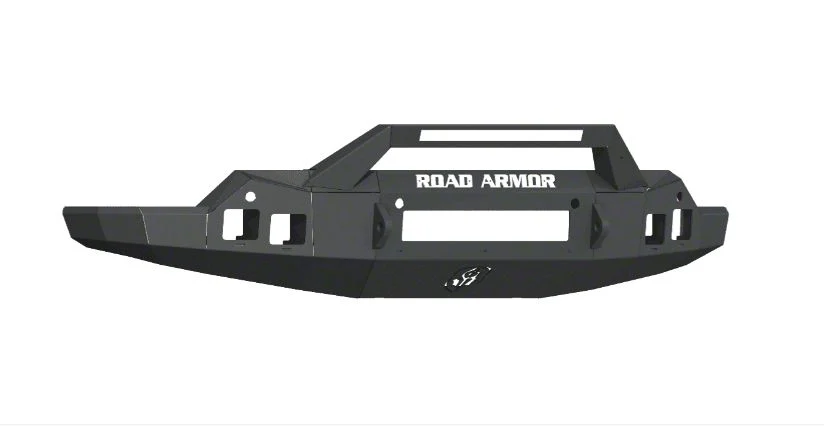 Road Armor Stealth Non-Winch Front Bumper with Sheetmetal Pre-Runner Guard; Textured Black (19-21 Sierra 1500)