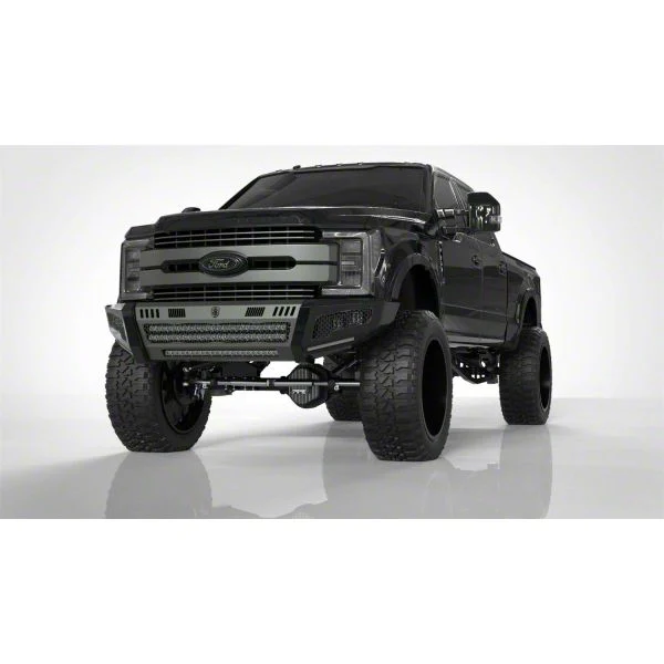 Road Armor iDentity iD Mesh Front Bumper with WIDE End Pods and Triple Cube Light Pods; Raw Steel (20-23 Sierra 2500 HD)