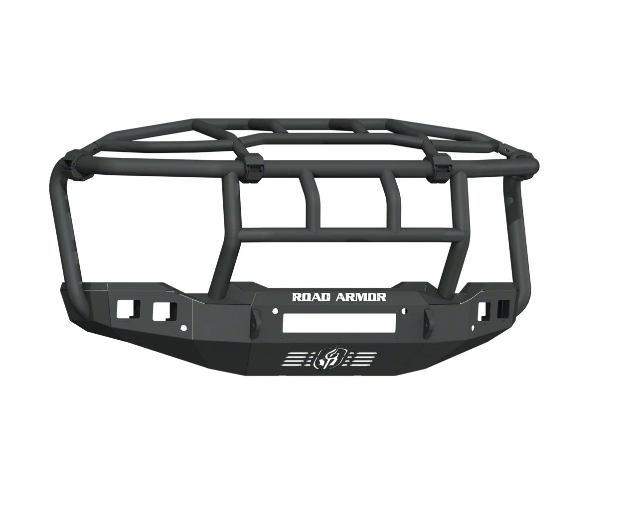 Road Armor Stealth Non-Winch Front Bumper with Intimidator Guard; Textured Black (20-23 Sierra 2500 HD)