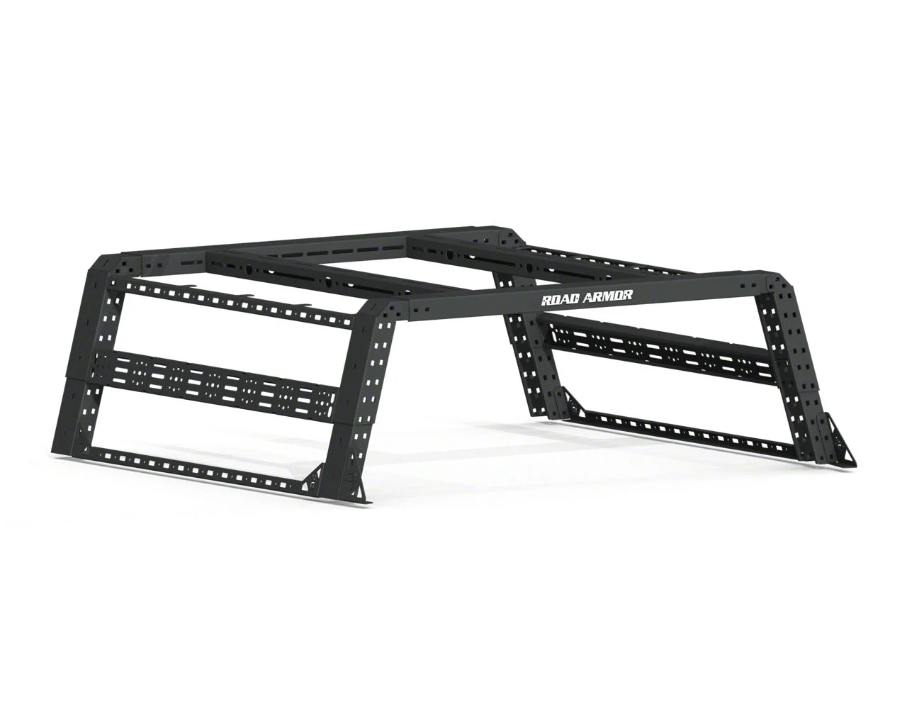Road Armor TRECK Overland Adjustable Bed Rack System; Textured Black (07-26 Silverado 1500 w/ 5.80-Foot Short & 6.50-Foot Standard Box)