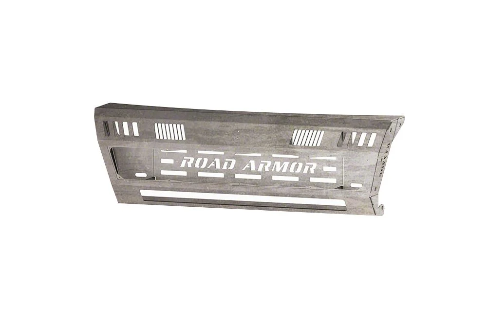 Road Armor iDentity Front Bumper Smooth Center Section; Raw Steel (15-19 Silverado 2500 HD)