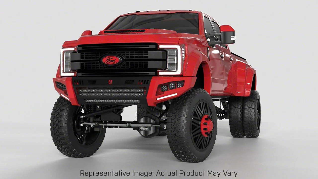 Road Armor iDentity Hyve Mesh Front Bumper with Shackles, WIDE End Pods and Triple Cube Light Pods; Raw Steel (20-23 Silverado 3500 HD)