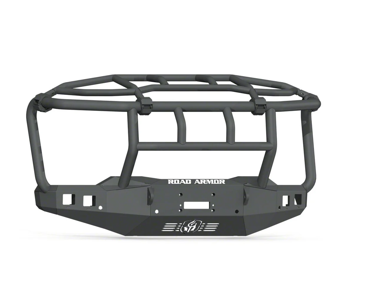 Road Armor Stealth Winch Front Bumper with Intimidator Guard; Textured Black (20-23 Silverado 3500 HD)