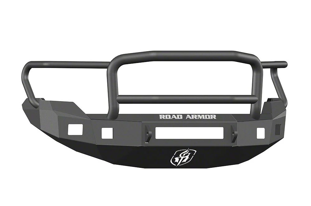 Road Armor Stealth Non-Winch Front Bumper with Lonestar Guard and Square Light Mounts; Satin Black (09-14 F-150, Excluding Raptor)