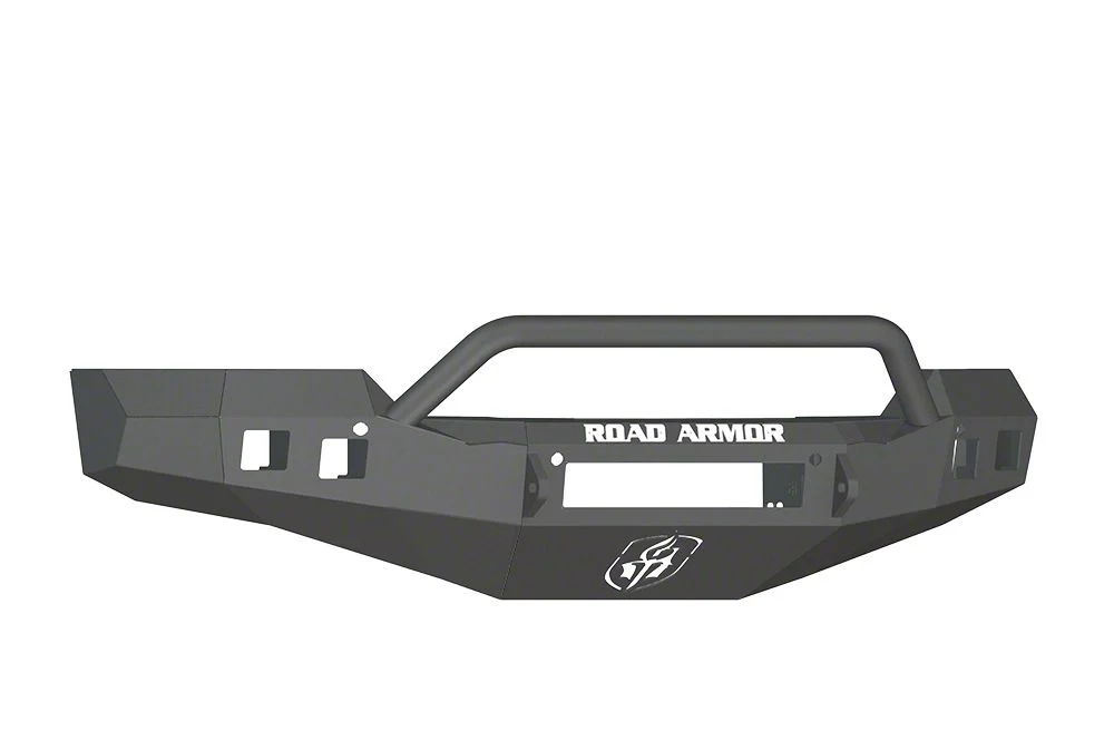 Road Armor Stealth Non-Winch Front Bumper with Pre-Runner Guard; Satin Black (16-18 Silverado 1500)