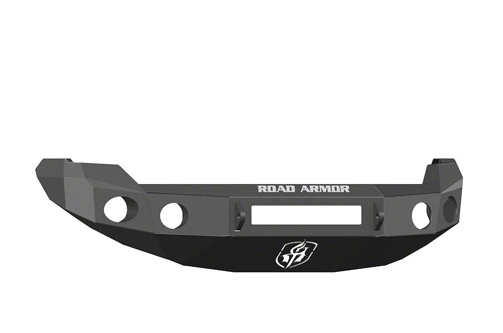 Road Armor Stealth Non-Winch Front Bumper with Round Light Mounts; Satin Black (09-14 F-150, Excluding Raptor)